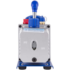 3CFM 1/4HP Single Stage Air Vacuum Pump HVAC R134a R12 R22 R410a A/C Refrigeration Kit AC Manifold Gauge R134 Can Tap Included Carrying Tote