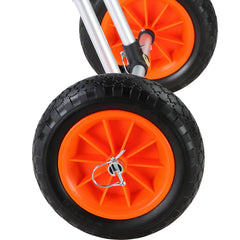 Heavy Duty Kayak Cart, 280lbs Load Capacity, Detachable Canoe Trolley Cart with 10'' Solid Tires, Adjustable Width & Top Foam Protection, for Kayaks with Drain Holes of 2.54cm and Above