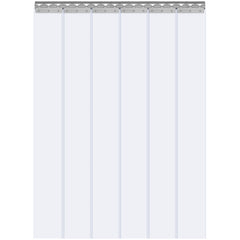 Strip Curtain, 84" Height x 38" Width, 0.08" Thickness, 6PCS Clear PVC Strip Door Curtain, Freezer Curtain, Plastic Door Strips for Walk in Freezers, Coolers & Warehouse Doors, with 50% Overlap