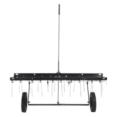 Tow Behind Dethatcher, 40-inch Tow Dethatcher with 20 Spring Steel Tines, Lawn Dethatcher Rake for ATV or Mower, Tow Behind Lawn Rake with Lift Handle for Garden Farm Grass