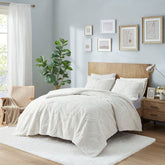 King/Cal King Embroidered Medallion Faux Fur Ultra Plush Comforter Mini Set