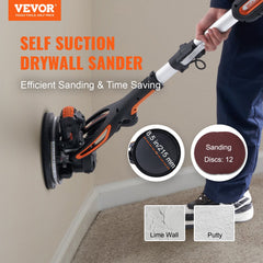 Drywall Sander 900W Brush Motor 800-1800RPM Variable Speed & Self-Suction