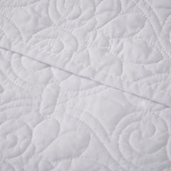 Oversized Quilted Throw White 60x70"