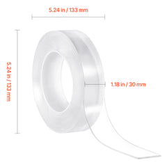 Double Sided Tape Heavy Duty, 16 ft Nano Mounting Tape(3 Pack), Strong Adhesive & Reusable, Clear Two Sided Wall Tape, Removable Poster Picture Hanging Strips for Home Office Car Outdoor Use