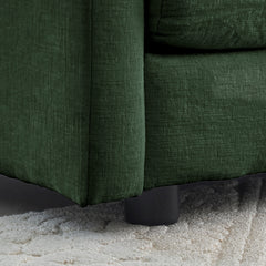 Chenille Fabric Ottomans Footrest to Combine with 2 Seater Sofa, 3 Seater Sofa and 4 Seater Sofa, Green Chenille