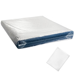 Plastic Mattress Bag 2 PK Bed Cover for Moving and Storage (2 Mil & Queen Size)