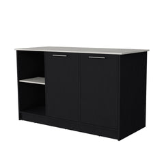 Wenge and Onyx Double Door Cabinets Kitchen Island