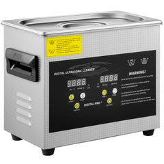 3L Upgraded Ultrasonic Cleaner (200W Heater,120W Ultrasonic) Professional Digital Lab Ultrasonic Parts Cleaner with Heater Timer for Jewelry Glasses Parts Cleaning