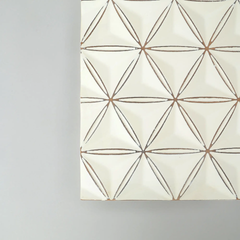 White Square Shape Handcrafted MDF Wall Decor – 16"x16" Elegant Home Accent