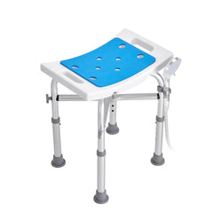 Shower Chair for Inside Shower, Adjustable Height Shower Stool with Crossbar Support, Shower Seat for Shower Tub, Non-Slip Bench Bathtub Stool Seat for Elderly Disabled Adults Handicap, 500 lbs