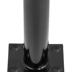 Single Post 1-2, Black Steel Railing 441LBS Capacity Baking Varnish Iron Stairs Stylish Handrails for Outdoor Steps with Expansion Bolts & Drill Bit