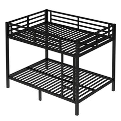 Metal Full over Full Bunk Bed for Teens and Adults,Space-Saving/Noise Reduced/No Box Spring Needed, Black