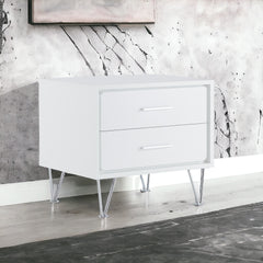 Deoss White Finish Accent Table