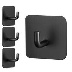 Adhesive Hooks Self-Adhesive Towel Coat Hooks 4 Pack Sticky Wall Hanger