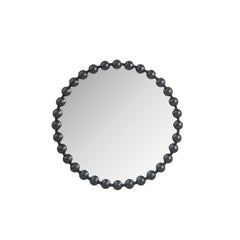 Beaded Round Wall Mirror 27"D