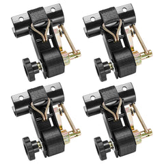 Ladder Rack Ratchet Straps, 1.87-2 in Black Round Tube Mount, 1.5 in Wide x 7.4 ft Long Black Ladder Rack Straps with Double J-Hooks, 500 lbs Load Heavy Duty, Cargo Buckle Lock Strap (4 Pack)