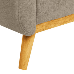 67.7" Wide Mid-Century Modern Upholstered Tufted Loveseat Sofa With Wooden Legs