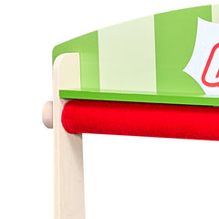 Wooden Puppet Theater 2-in-1 Reversible Play Store Kids Play Market Stand