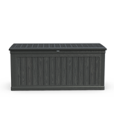 260 Gallon Large Outdoor Storage XXL Deck Box for Patio Furniture, Outdoor Cushions, Garden Tools and Sports/Pools Equipment, Waterproof Resin, Lockable, Black