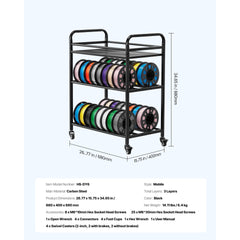 3D Printer Filament Storage Rack 3 Tier Filament Spool Holders Racks