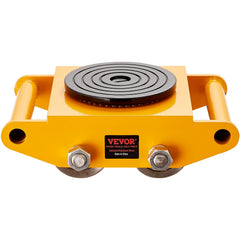 4PCS Machinery Skate Dolly, 26455LBS/12T Industrial Machinery Mover, Heavy Duty Carbon Steel Machinery Moving Skate & 4 Carbon Steel Wheels and 360° Rotation Non-slip Cap for Warehouse, Factory
