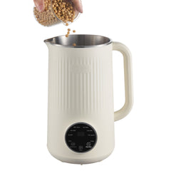 8-in-1 Nut Milk Maker, 34 oz Soy Milk Maker with 180W Blending, for Homemade Oat, Nut, Soy, Juice, Milkshake, Rice Cereal, Plant-Based Beverages with Self-Cleaning, Boil Water, 12-Hour Delay