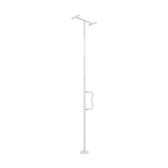 Floor-to-Ceiling Transfer Pole, Tension Mounted Bathroom Grab Bar with Anti-Slip Curve Handle, 300 Lbs Capacity Security Pole for Elderly, Ideal Senior Safety Pole for 7-10 Ft Ceilings, White