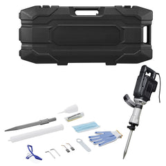 Demolition Jack Hammer, 3000 W Powerful Electric Jackhammer, 1700 BPM Concrete Breaker with a Point Chisel, Carrying Case, Gloves, Goggles, for Concrete, Wall, Brick, Tile and Foundation