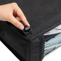 Set of 2 Under-Bed Rolling Storage Container with Transparent Cover, Versatile Space-Saving Design, and Smooth-Glide Multi-Directional Wheels – Ideal for Organizing Clothes, Shoes, and More