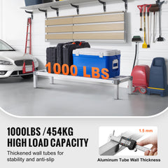 Newly Upgraded!Aluminum Dunnage Rack Stationary Dunnage Rack 48” x 14” x 8” Storage Rack