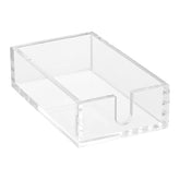 Acrylic Napkin Holder, 9.1 x 5.5 x 2.6 inch, Clear Bathroom Guest Towel Storage Tray with U-Shaped Opening, Disposable Paper Towel Holder for Bathroom Kitchen Parties Weddings & Various Events