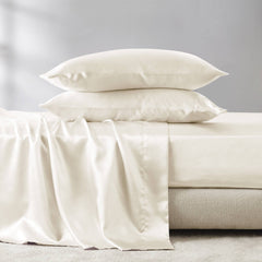 4 PCS Twin Luxury Sheet Set Ivory