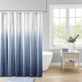 Ombre Printed Seersucker Shower Curtain Blue 72x72"