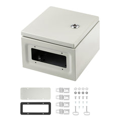 NEMA Steel Enclosure, 8 x 8 x 6'' NEMA 4X Steel Electrical Box, IP66 Waterproof & Dustproof, Outdoor / Indoor Electrical Junction Box