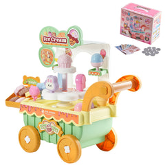 Ice Cream Cart for Kids Pretend Play Ice Cream Shop for Kids Aged 3+
