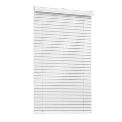 Faux Wood Blinds 2" Slat 34.5" W x 60" H Cordless Window Blinds and Shades White