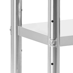 Stainless Steel Table, 24 x 35.4 Inches Food Prep Worktable with Wheels, Kitchen Prep Table with Adjustable Undershelf Workstations for Commercial Kitchen, Restaurant, Hotel and Garage, Outdoor