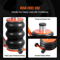 Air Jack 5 Ton/11000 lbs Pneumatic Jack with Heightened Column for Sedan