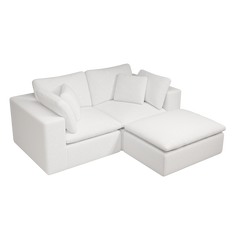 78.8*68.9"Modular sectional sofa seat,Upholstered compressed couch for living room,Bedroom,Apartment,No assembly required,3PC free combination,Plush corduroy fabric,WHITE