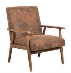 25.38'' Wide Classic Mid-Century Modern Arm Chair, Light Brown