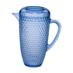 2.5 Quarts Water Pitcher with Lid, Diamond Cut Unbreakable Plastic Pitcher, Drink Pitcher, Juice Pitcher with Spout BPA Free