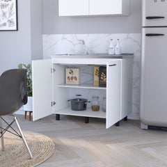 White 2 Utility Sink and Cabinet
