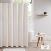 Brooklyn Cotton Jacquard Pom Pom Shower Curtain