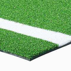 Baseball Softball Hitting Batting Mat, 10' x 3.8' Indoor/Outdoor Softball Mat, Lined & Foam Backing Anti-Slip Anti-Fade Softball Training Aid, Portable Practice Mat with Tightening Rope, Green