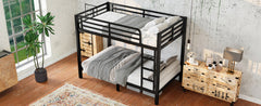 Metal Twin over Twin Bunk Bed for Teens and Adults,Space-Saving/Noise Reduced/No Box Spring Needed, Black