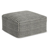 Safford Square Woven Outdoor/Indoor Pouf in Black and White