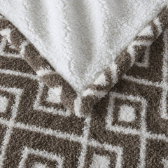 1 PCS 50x60" Dream Soft Heated Throw Brown Geo