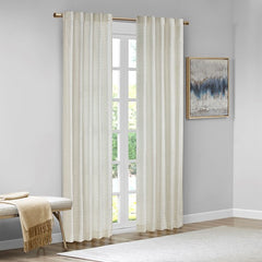 Room Darkening Metallic Printed Poly Velvet Rod Pocket/Back Tab Window Panel Pair White/Gold 37x84"