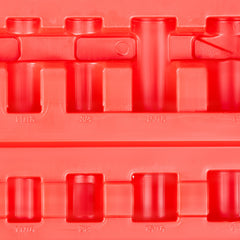 3/8 in Drive Impact Socket Set, 64 Piece, 6 Point Deep & Shallow Impact Sockets, SAE (5/16 in to 1 in) and Metric (6 to 24 mm) Sizes with 3 in & 6 in Extension Bars, Cr-V Steel, Carrying Case