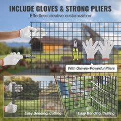 Hardware Cloth, 36'' x 100' Galvanized Wire Mesh Roll, 19 Gauge Chicken Wire Fence Roll, Vinyl Coating Metal Wire Mesh for Chicken Coop Barrier, Rabbit Snake Fences, Poultry Enclosures